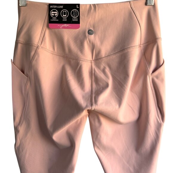 Gottex Peach Skin Collection Peach Whip Compression Leggings W/ Phone Pocket Sli - Picture 10 of 12